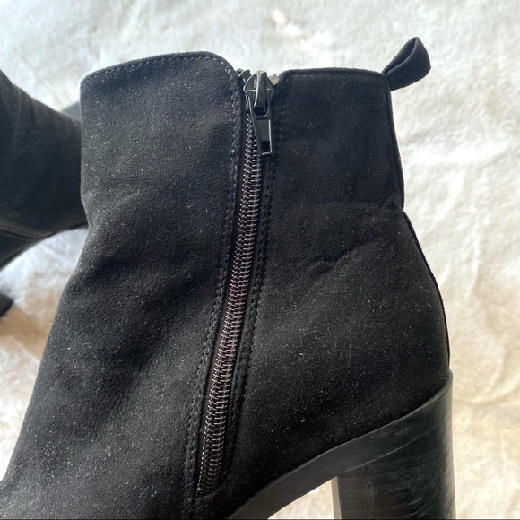 🖤 PRIMARK FAUX SUADE CHUNKY HEEL BOOTIES! - Picture 6 of 12